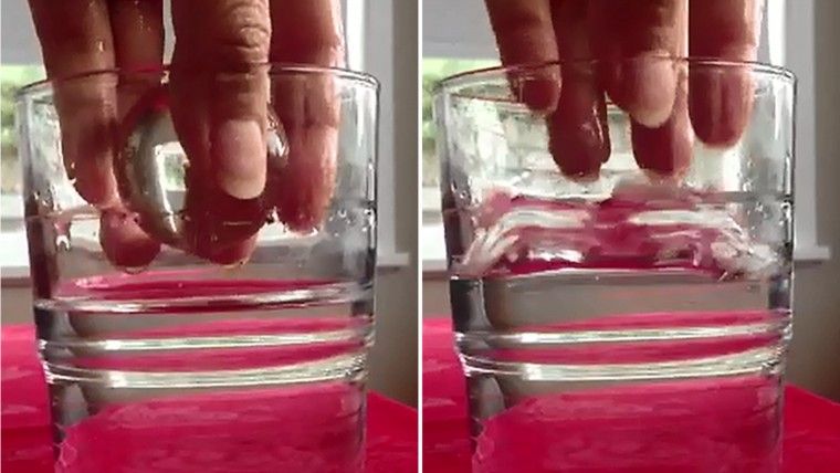 Matching the refractive index of a ball with that of water makes it seem invisible when dropped into a glass containing water