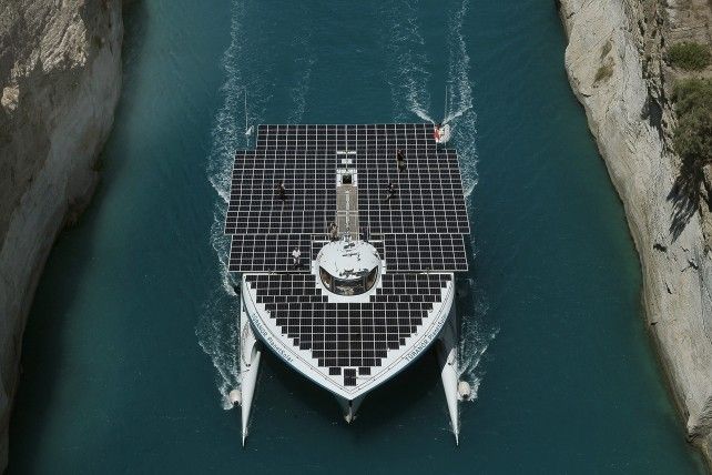 The world's largest solar-powered boat, "MS Turanor PlanetSolar"