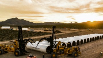 Test site for the Hyperloop electric propulsion transport system