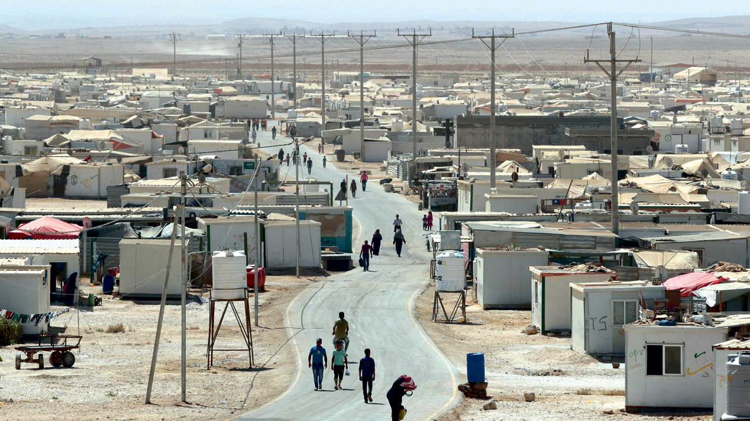The UN-run Zaatari camp for Syrian refugees, north-east of Amman