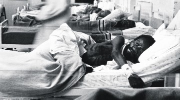 African man in hospital
