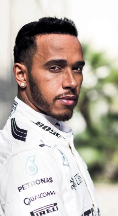 Lewis Hamilton from Mercedes, whose partners include Petronas, Qualcomm, Pirelli and Bose