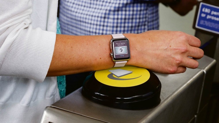 A smartwatch pays for a London Underground journey