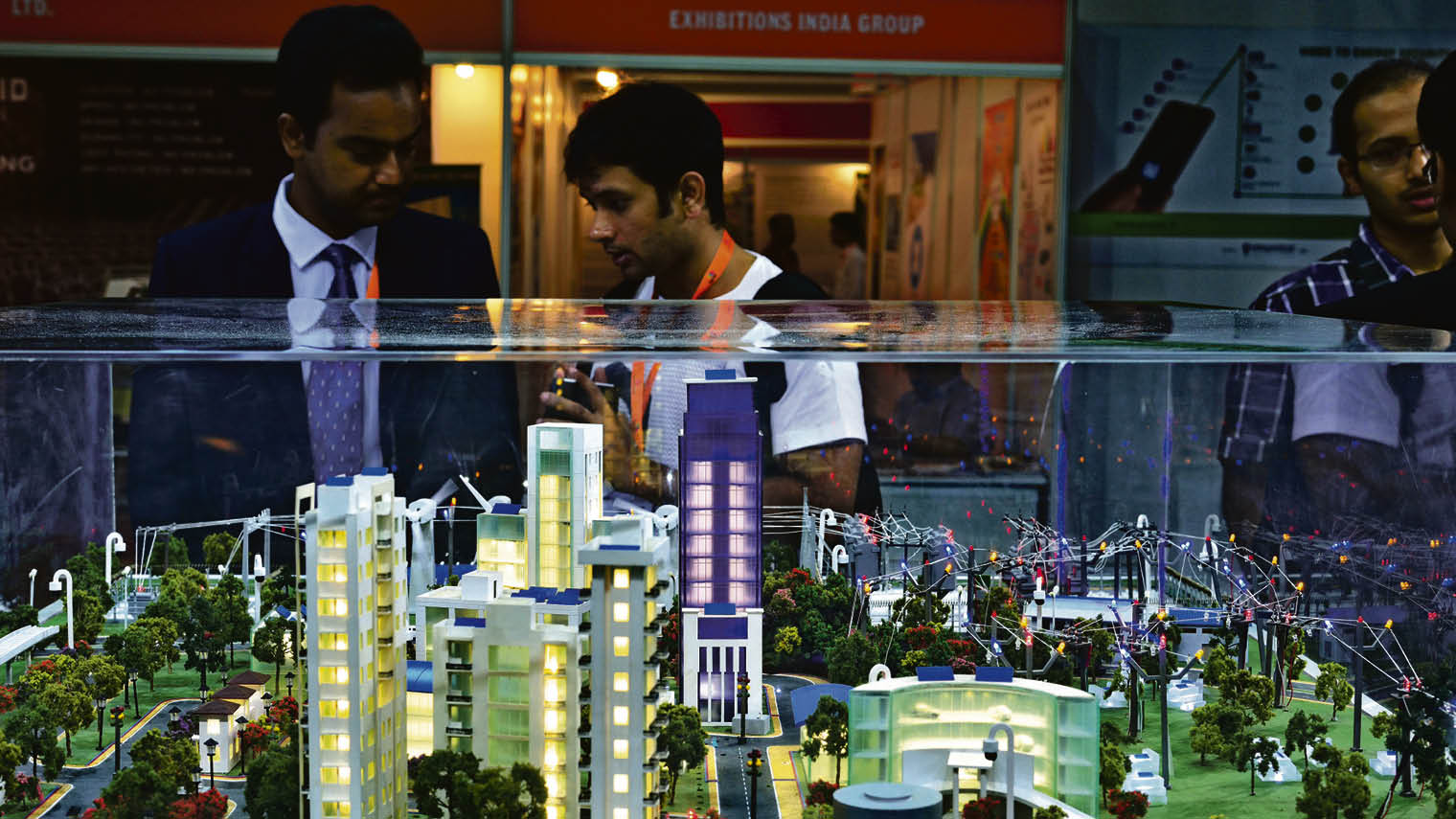 Proposals on display at the Smart Cities India 2015 Exhibition in New Delhi