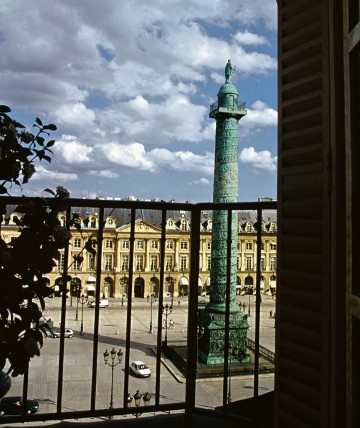 Place Vendôme from the Coco Chanel Suite at the Hotel Ritz
