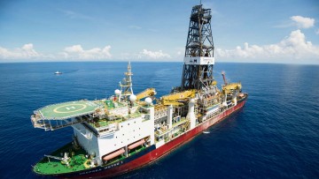 BG Group drilling ship in Tanzania; the group is undergoing a $79.3-billion takeover by oil and gas sector peer Royal Dutch Shell