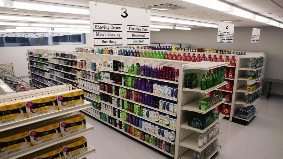 Toiletries aisle in a supermarket
