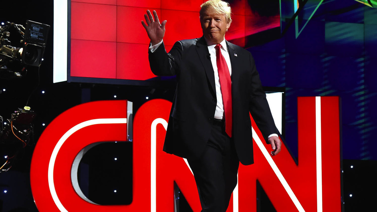 Donald Trump has branded the CNN network as “fake news”