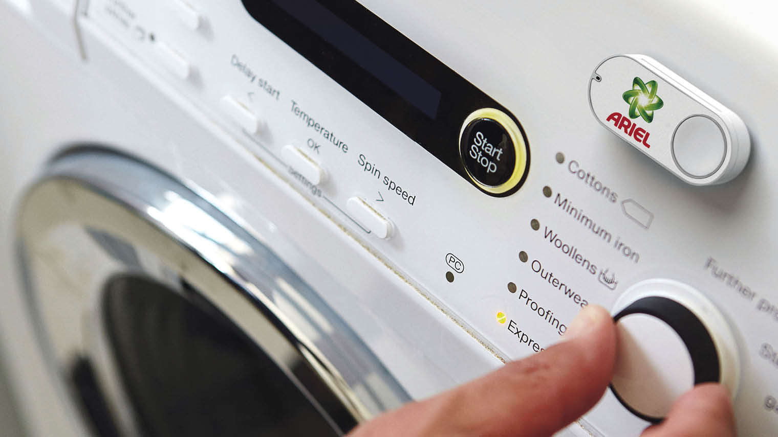 Amazon’s Dash buttons are wi-fi connected devices to reorder products at a place convenient to the customer