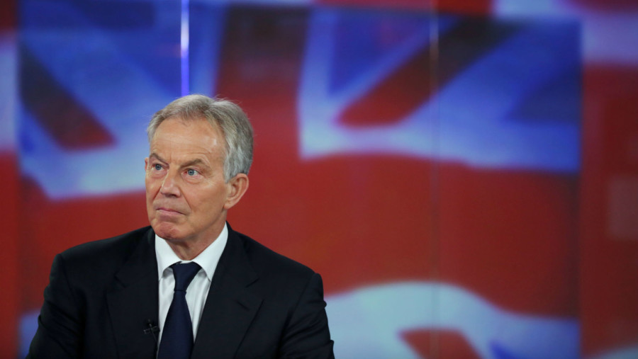 Tony Blair on stage