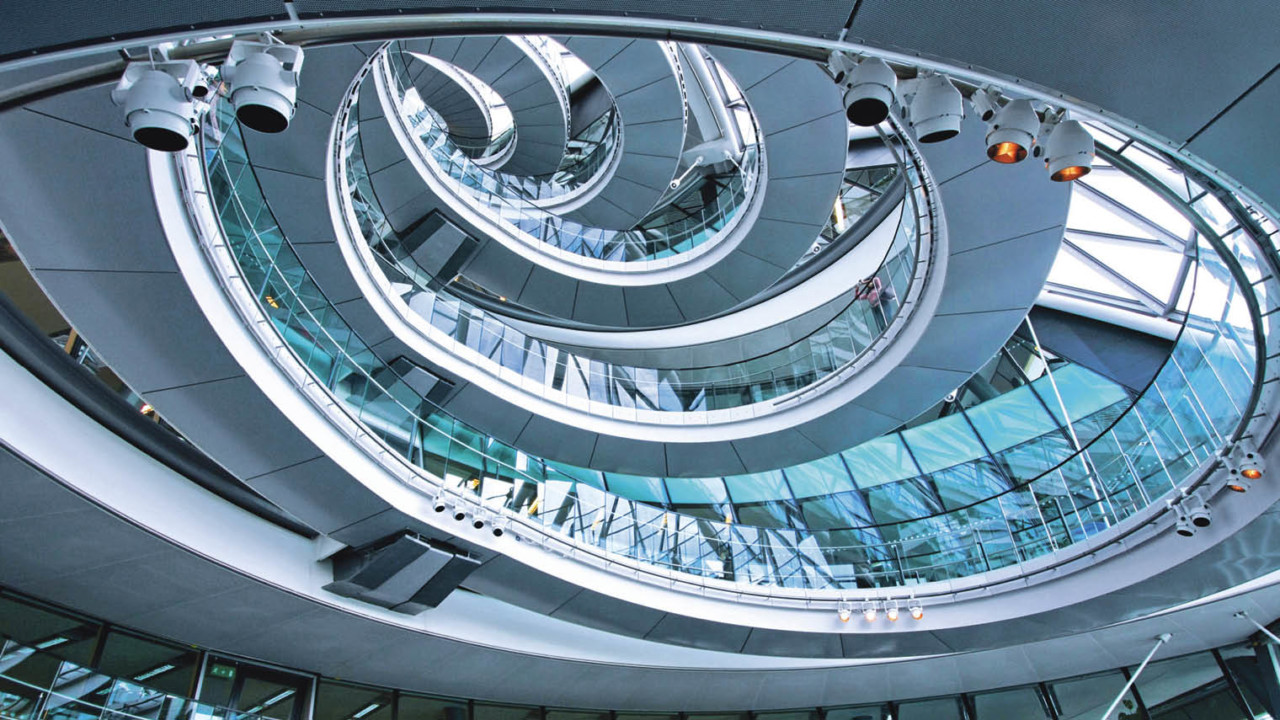 Spiral office staircase