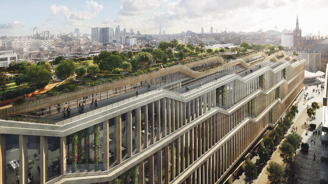Google’s planned London headquarters near King’s Cross, designed by Heatherwick Studio and Bjarke Ingels Group