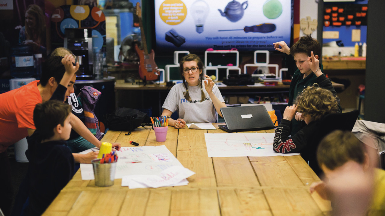 MakerClub takes after-school sessions to teach children aged nine to fourteen to build robots, use 3D printers and learn to code