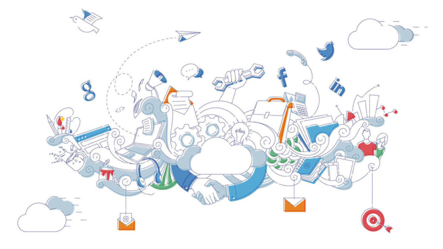 Cloud transformation illustration