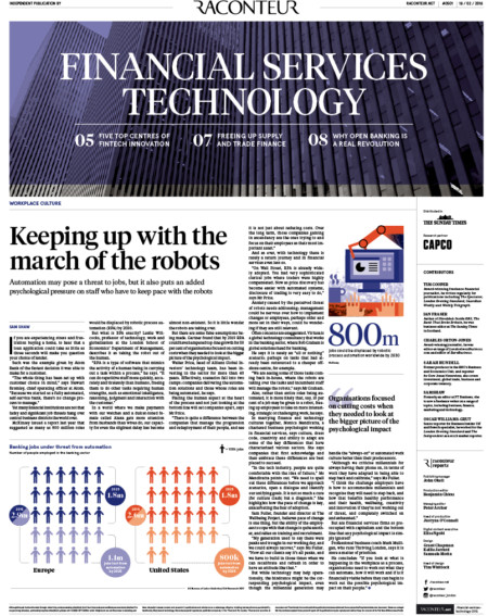 Financial Services Technology Special Report cover 2018