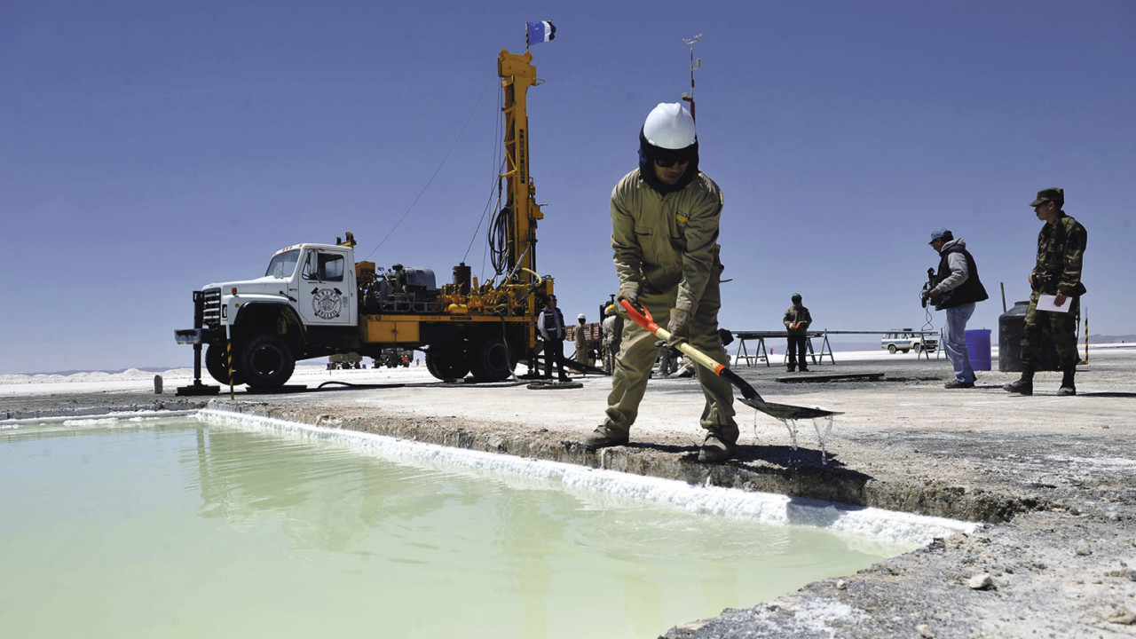 Operations at the Uyuni Salt Flats in Potosi, Bolivia