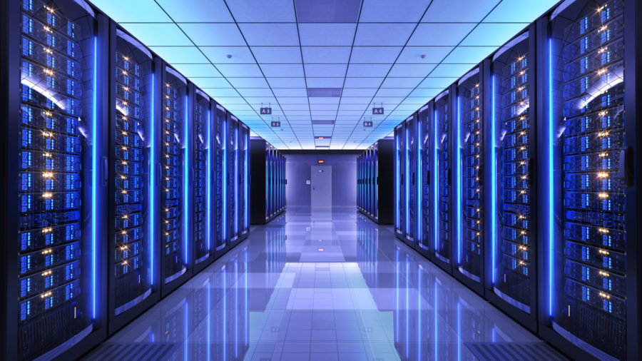 Server room, data storage