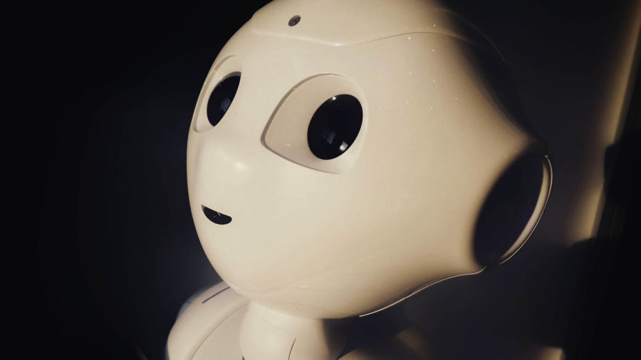 Face of Pepper the AI robot