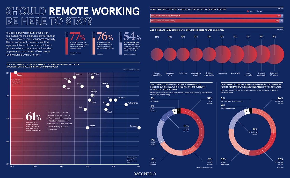 Remote working infographic