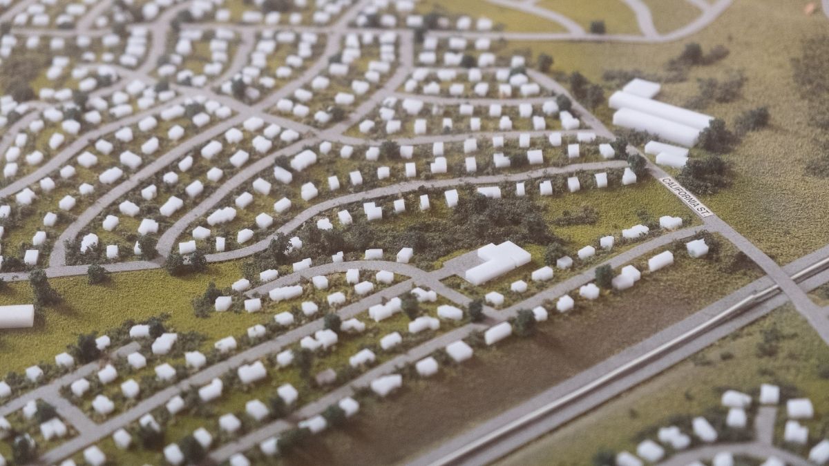 3D model of a housing development plan