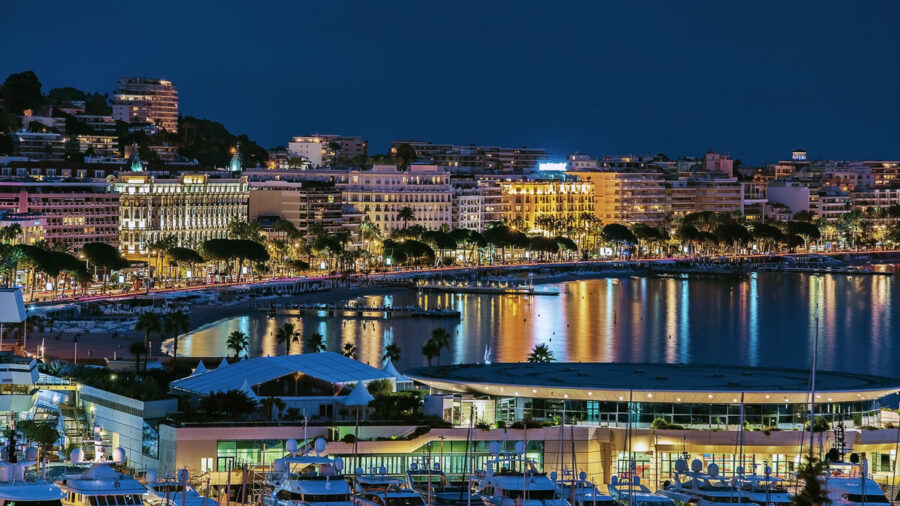 Skyline of the city of Cannes