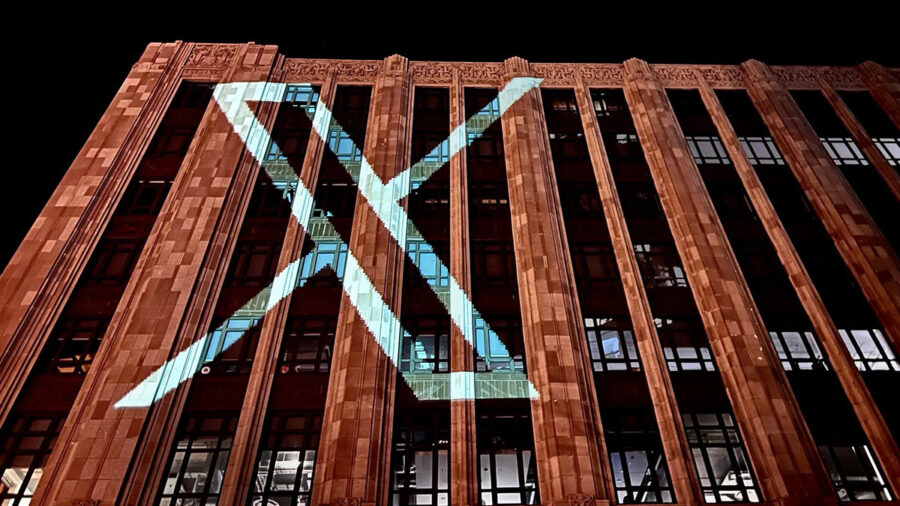 X Logo On Size Of Hq Building